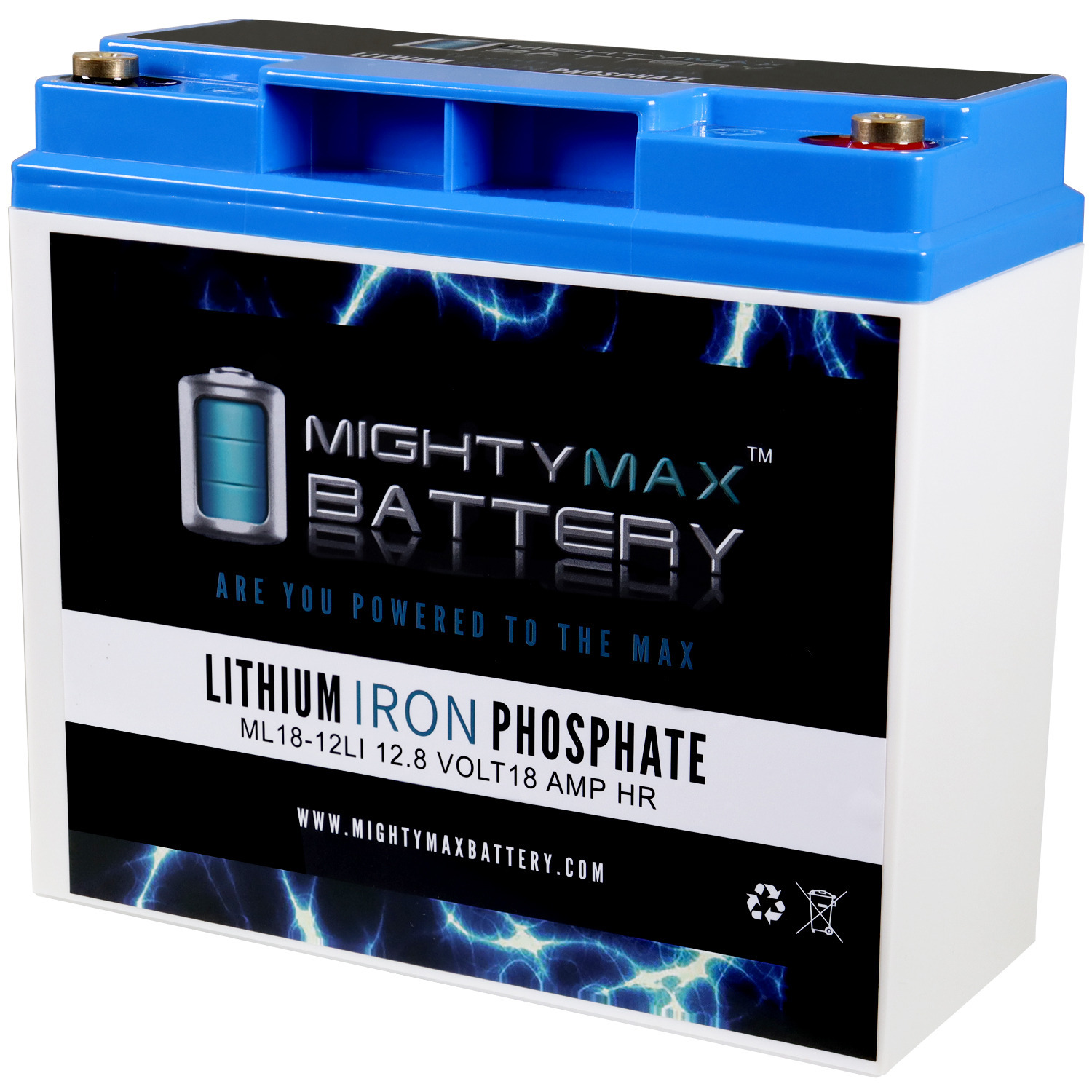 Mighty Max Battery ML18-12LI303 12V 18AH Lithium Replacement Battery 