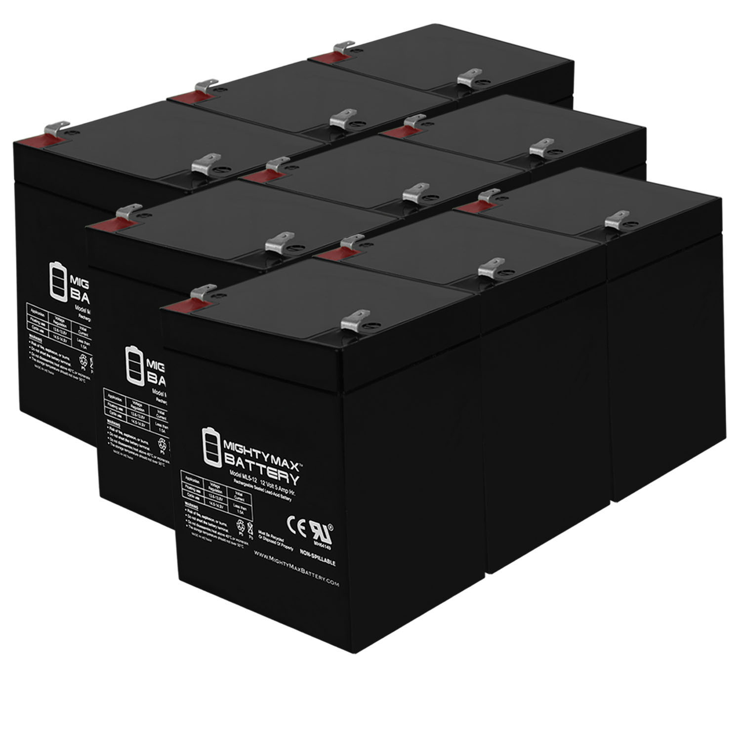 12V 5AH Currie eZip 130 Electric Scooter Battery - 9 Pack