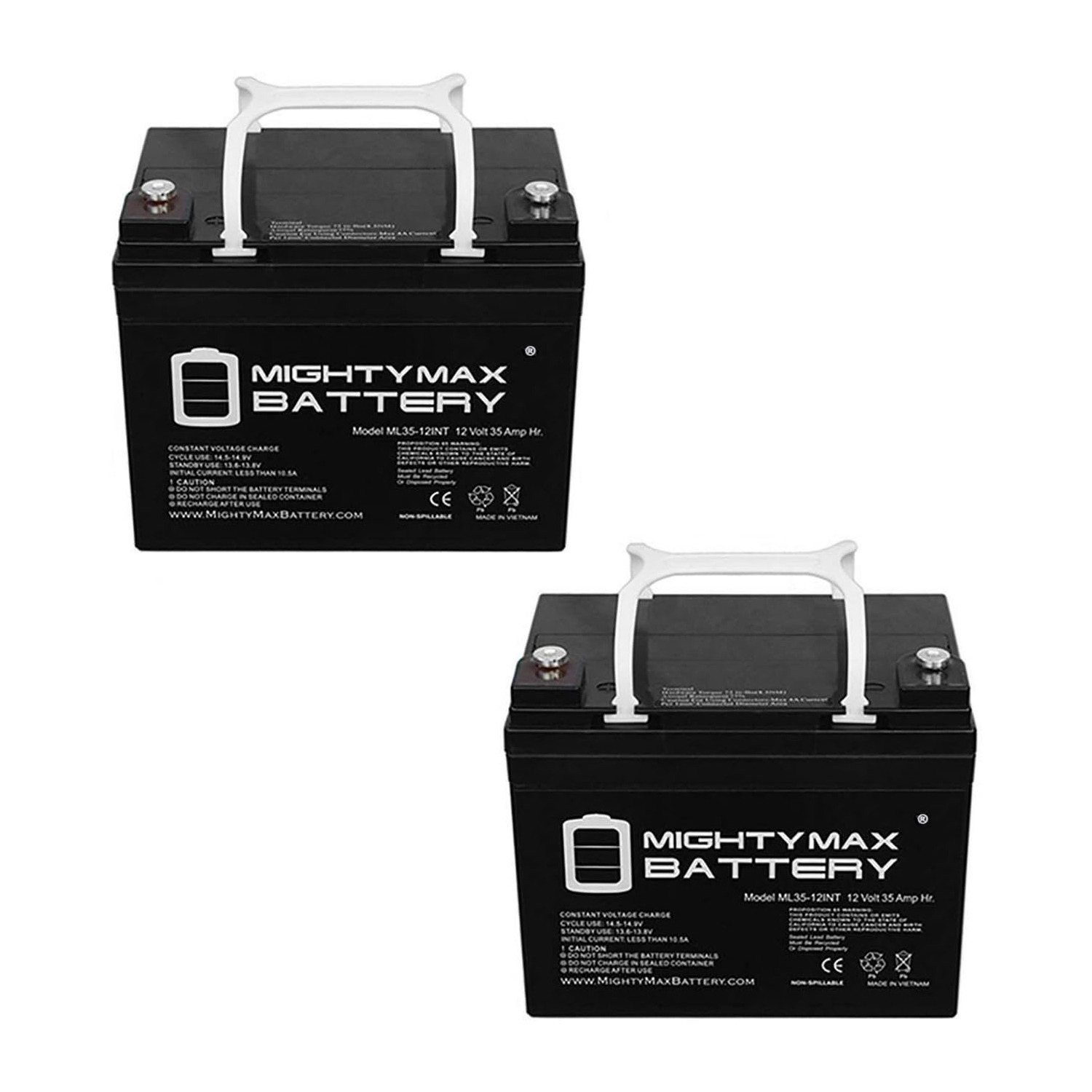 12V 35AH INT Replacement Battery for Quickie BATU1 - 2 Pack