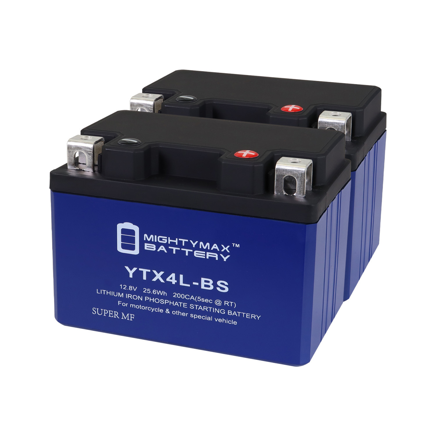 YTX4L-BS Lithium Replacement Battery Compatible with Interstate Power Sport Battery - 2 Pack