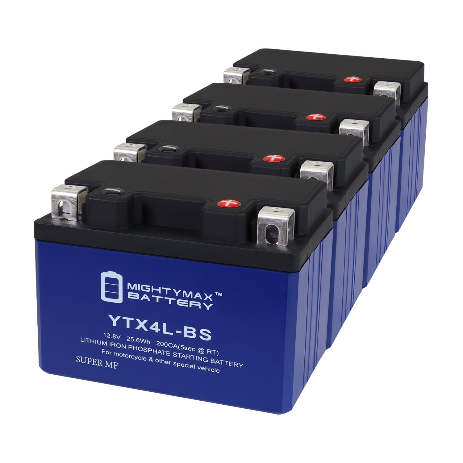 YTX4L-BS Lithium Replacement Battery Compatible with Interstate FAYTX4L, TLR200 - 4 Pack