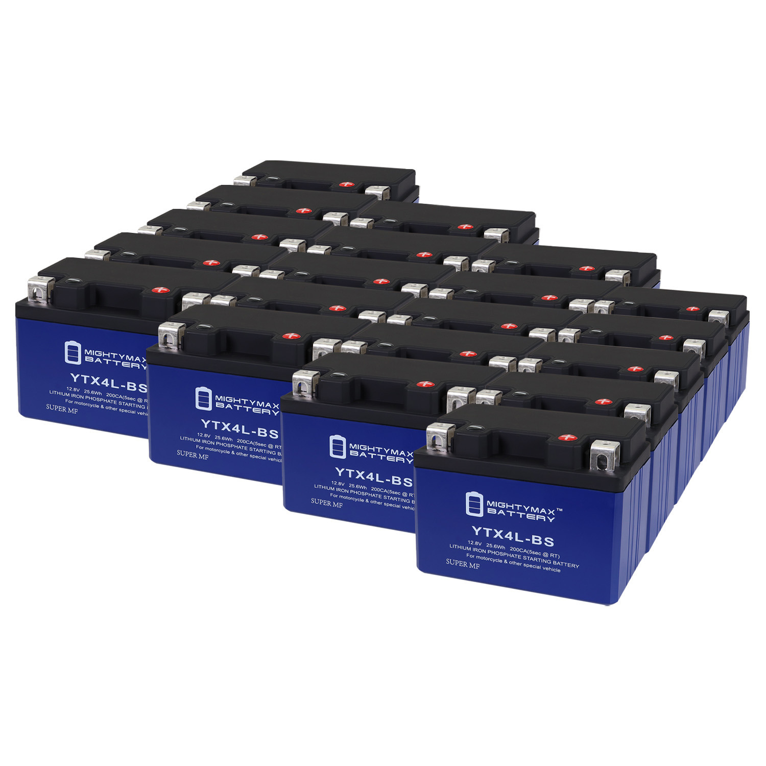 YTX4L-BS Lithium Replacement Battery Compatible with Interstate Power Sport Battery - 20 Pack