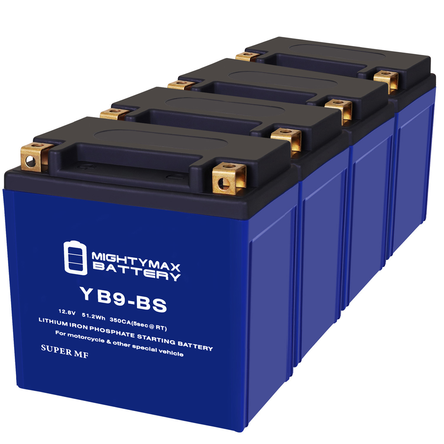 YB9-BS Lithium Replacement Battery Compatible with Aprilia RS 125 95-11 - 4 Pack