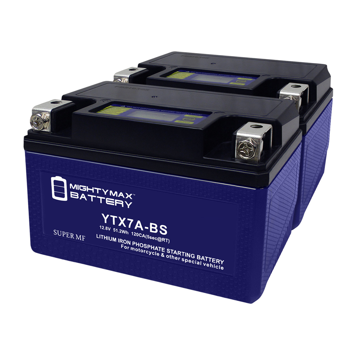 YTX7A-BS Lithium Replacement Battery Compatible with SigmasTek STX7A-BS - 2 Pack