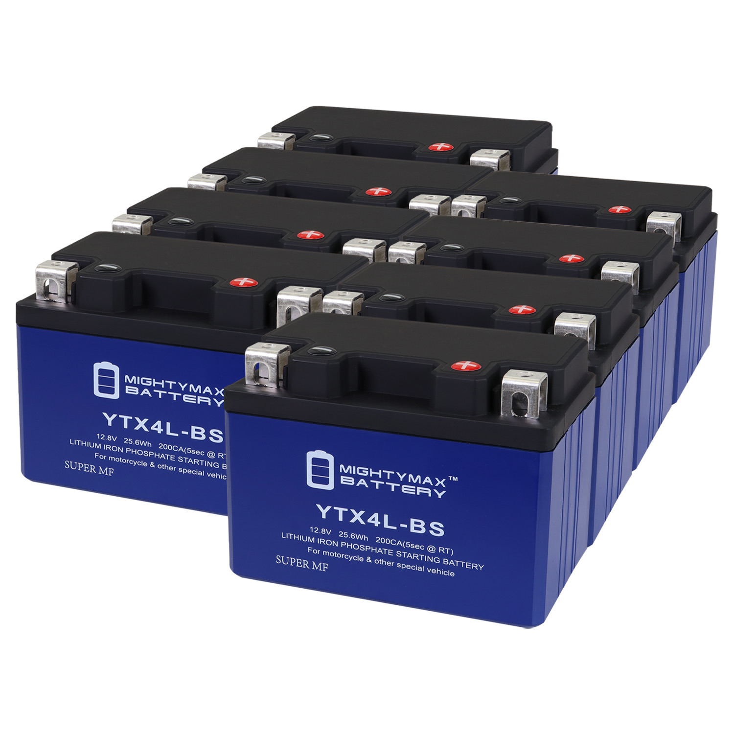 YTX4L-BS Lithium Replacement Battery Compatible with Yamaha TTR125E/LE Electric Start 23 - 8 Pack