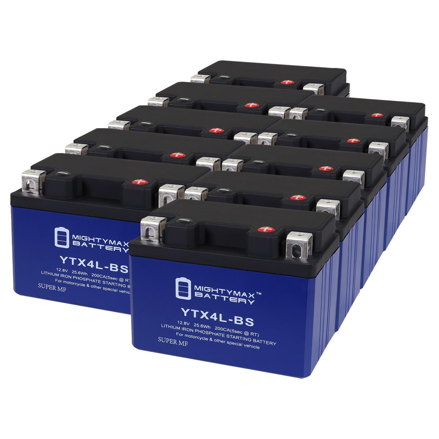 YTX4L-BS Lithium Replacement Battery Compatible with Kawasaki 110 KLX110, L 23 - 10 Pack