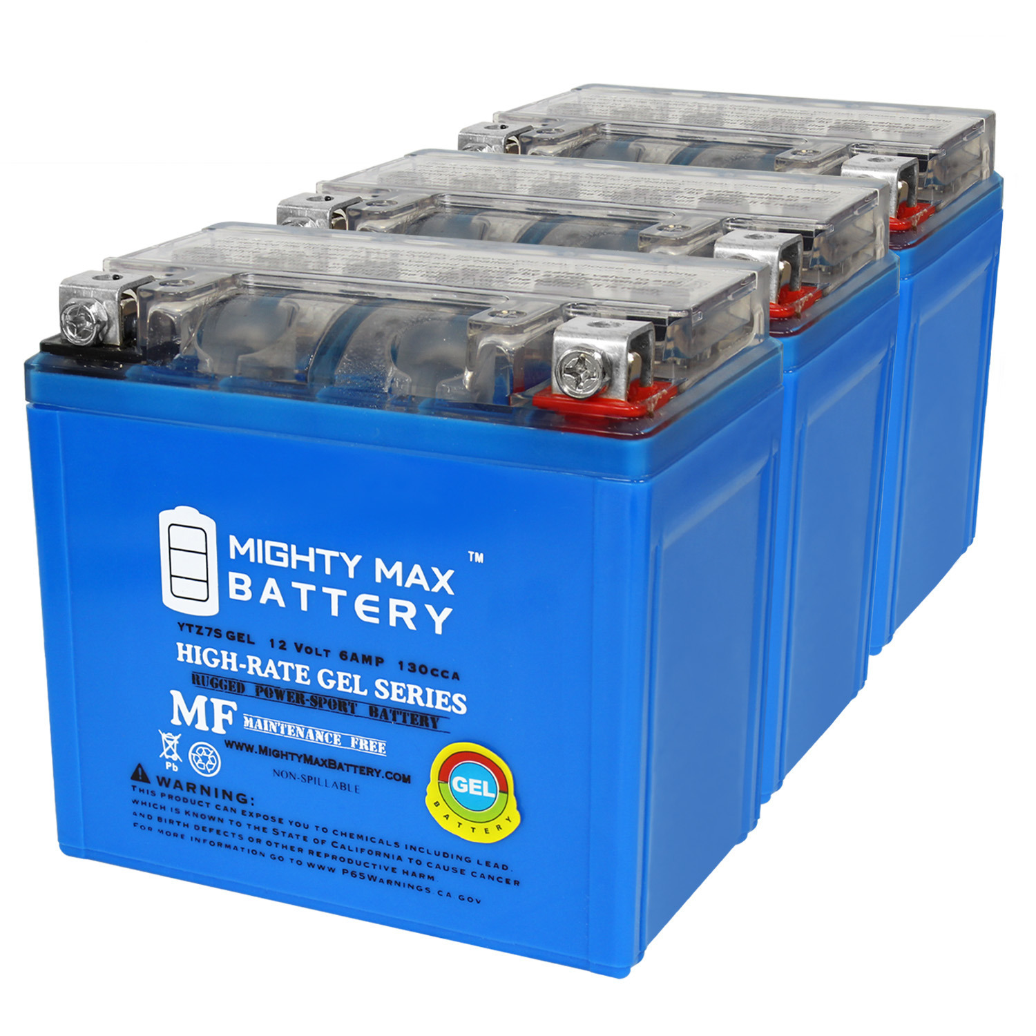 12V 6AH GEL Replacement Battery Compatible with Kawasaki KLX230R 23 - 3 Pack