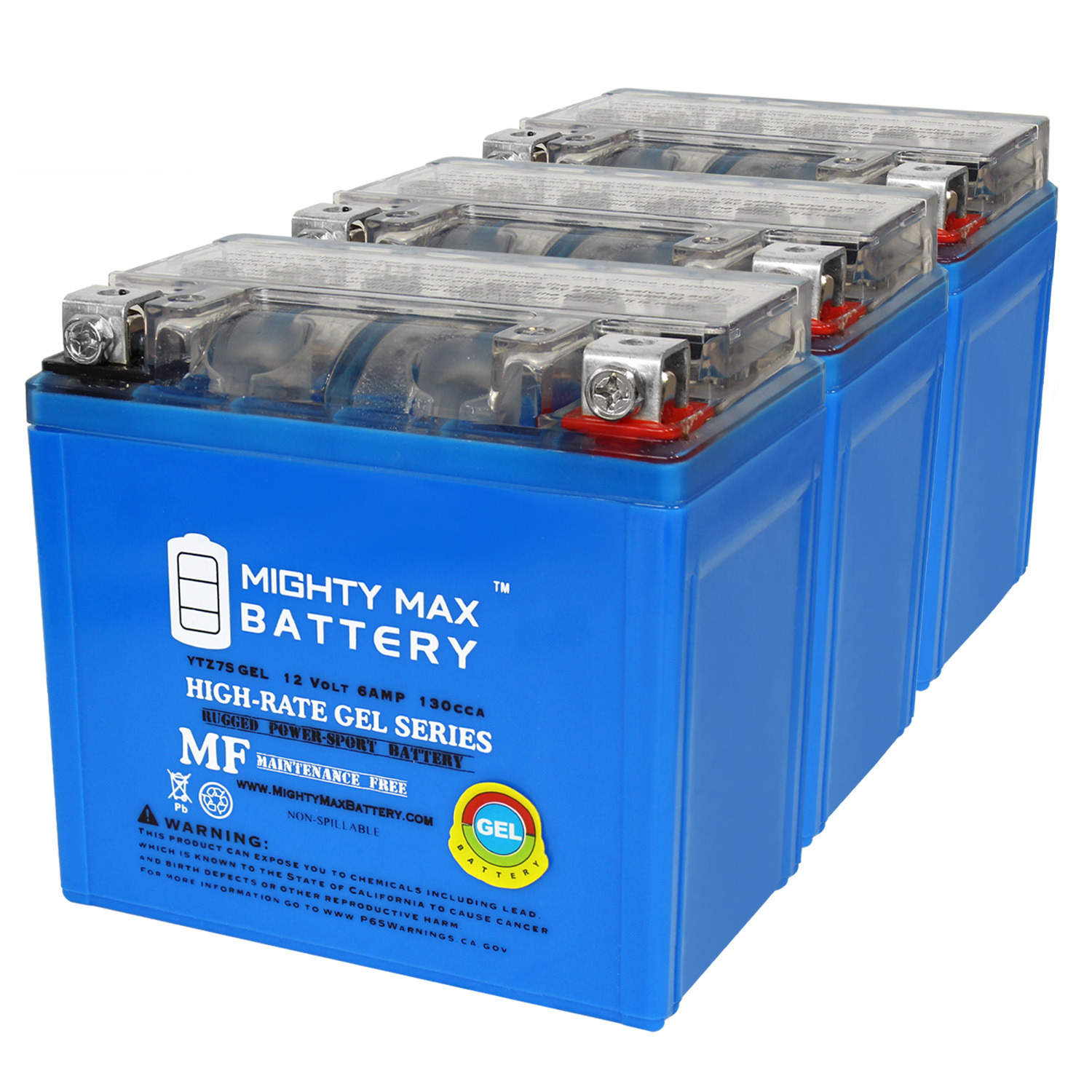 12V 6AH GEL Replacement Battery Compatible with Kawasaki 50 KFX50 23 - 3 Pack