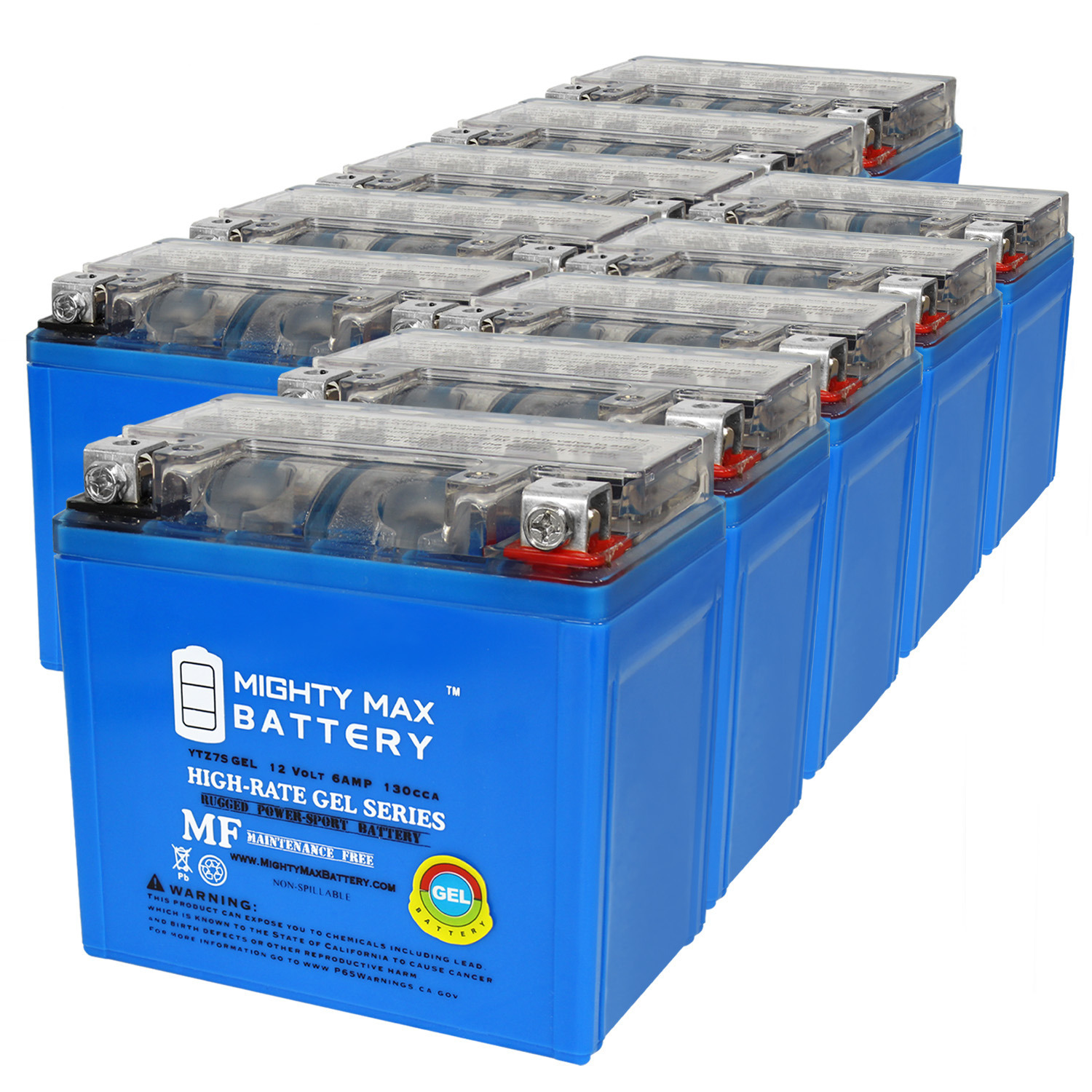 12V 6AH GEL Replacement Battery Compatible with Yamaha 90 YMF90 Grizzly 23 - 10 Pack