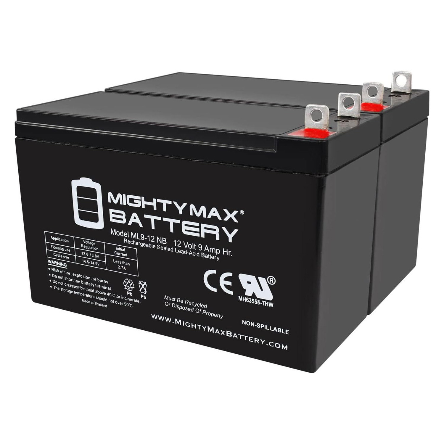 12V 9AH NB SLA Replacement Battery Compatible with APC BP420NP - 2 Pack