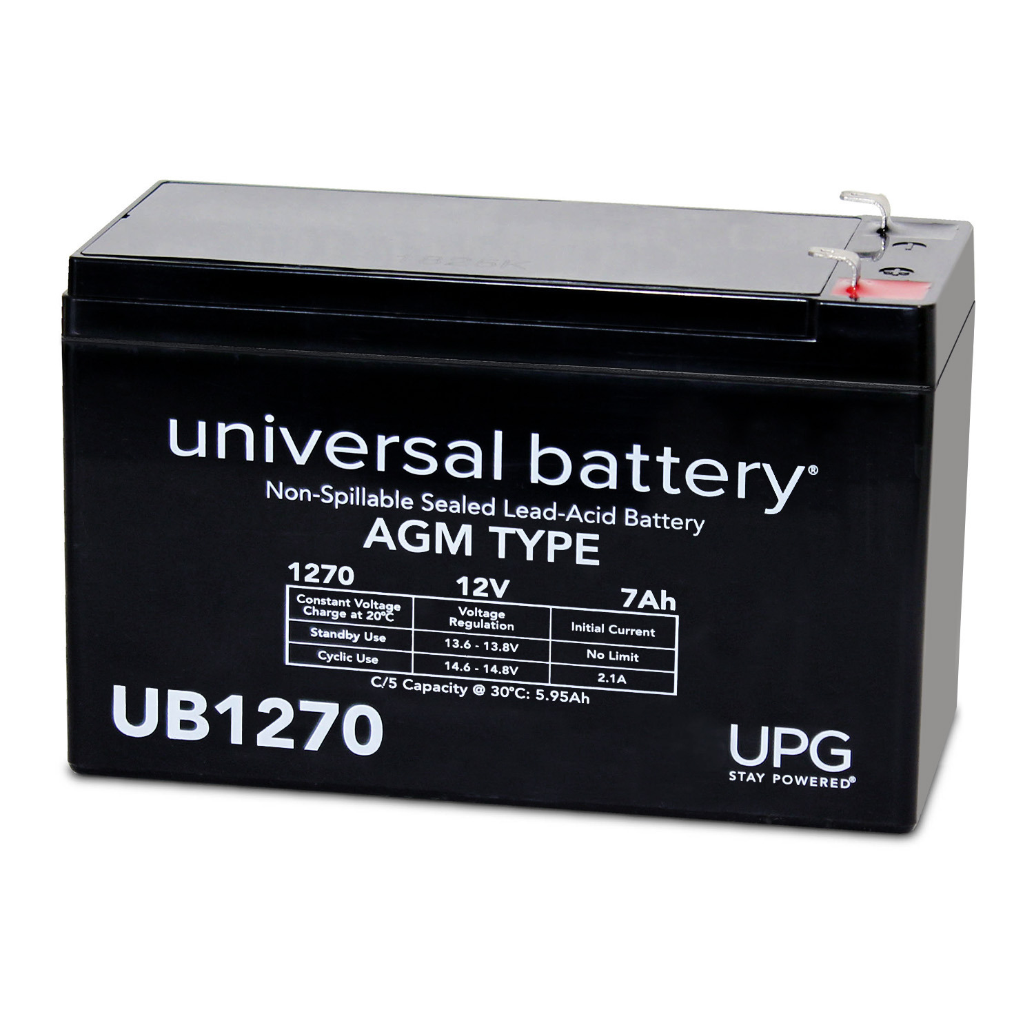 Universal UB1270ALT2 UNIVERSAL POWER UB1270 12V 7AMP HOUR BATTERY 