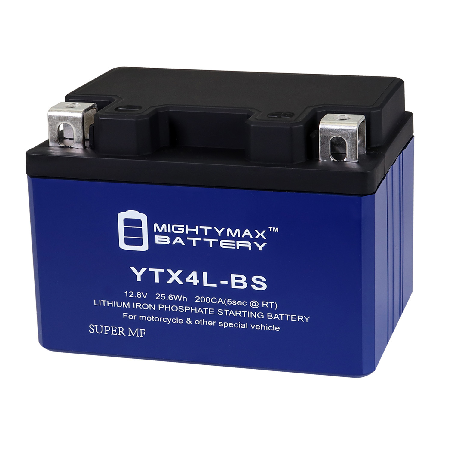 Mighty Max Battery YTX4L-BSLIFEPO4 - 12 Volt 3 AH, 150 CCA, Lithium Iron Phosphate (LiFePO4) Battery - YTX4L-BSLIFEPO4
