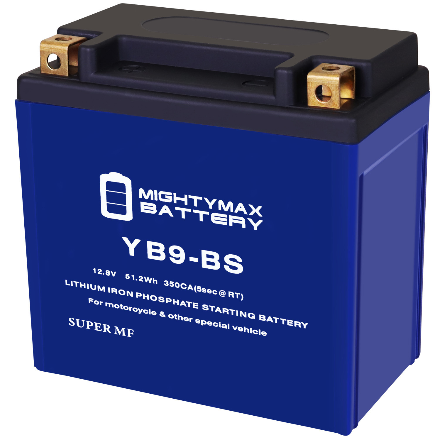 Mighty Max Battery YB9-BSLiFePO4 - 12 Volt 9 AH, 250 CCA, Lithium Iron Phosphate (LiFePO4) Battery - YB9-BSLiFePO4
